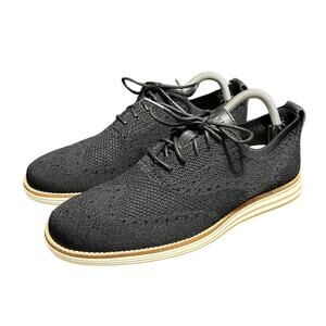 Cole Haan Men Original Grand Wingtip Oxford Shoes Stitchlite Black Size 8.5